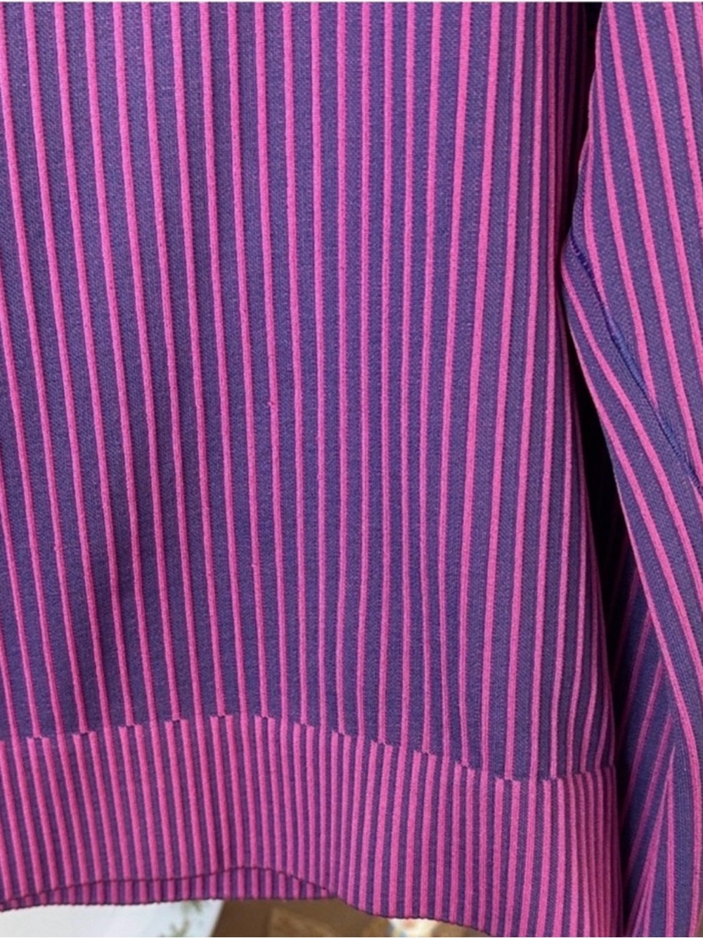 Lululemon Rest Less Cropped Half Zip Psychic Purple Sonic Pink Rib Size 8 - Picture 5 of 7